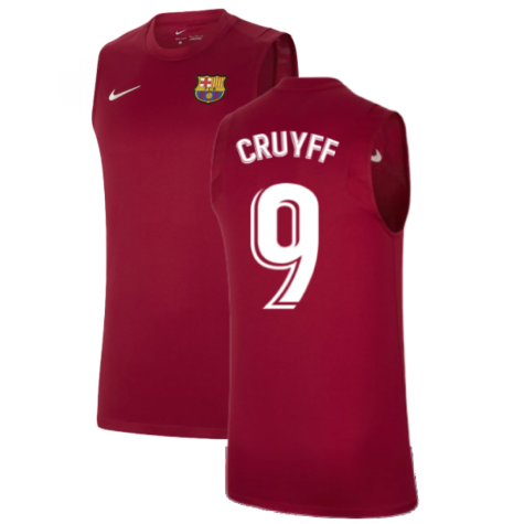 2021-2022 Barcelona Sleeveless Top (Red) (CRUYFF 9)