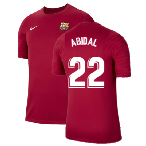 2021-2022 Barcelona Training Shirt (Noble Red) (ABIDAL 22)