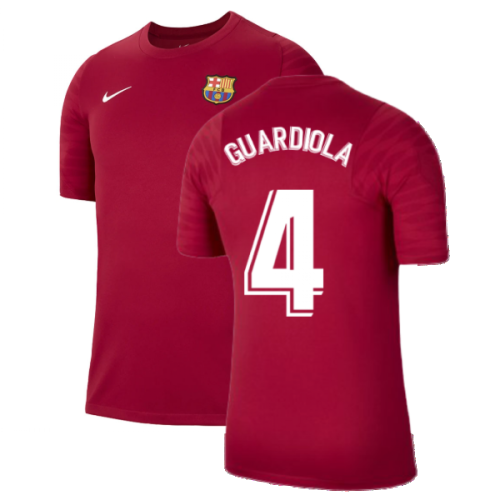 2021-2022 Barcelona Training Shirt (Noble Red) (GUARDIOLA 4)