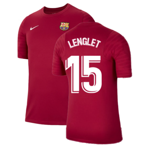 2021-2022 Barcelona Training Shirt (Noble Red) (LENGLET 15)