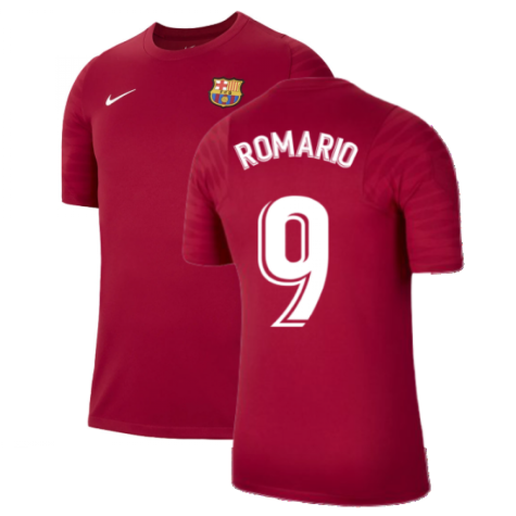 2021-2022 Barcelona Training Shirt (Noble Red) (ROMARIO 9)