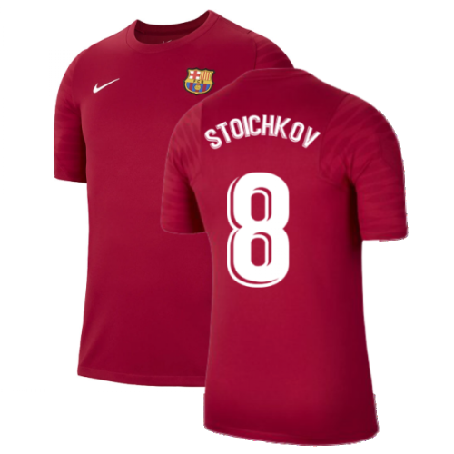 2021-2022 Barcelona Training Shirt (Noble Red) (STOICHKOV 8)