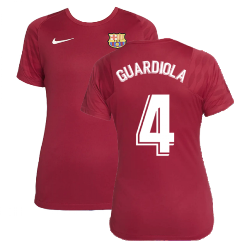 2021-2022 Barcelona Training Shirt (Noble Red) - Womens (GUARDIOLA 4)