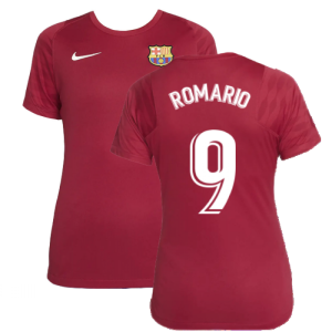 2021-2022 Barcelona Training Shirt (Noble Red) - Womens (ROMARIO 9)