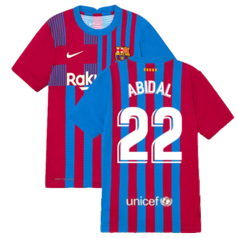 2021-2022 Barcelona Vapor Match Home Shirt (Kids) (ABIDAL 22)