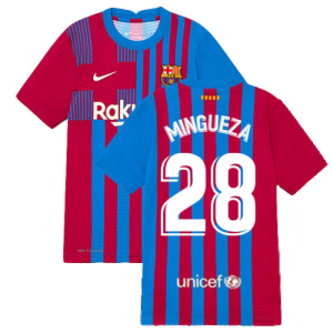 2021-2022 Barcelona Vapor Match Home Shirt (Kids) (MINGUEZA 28)