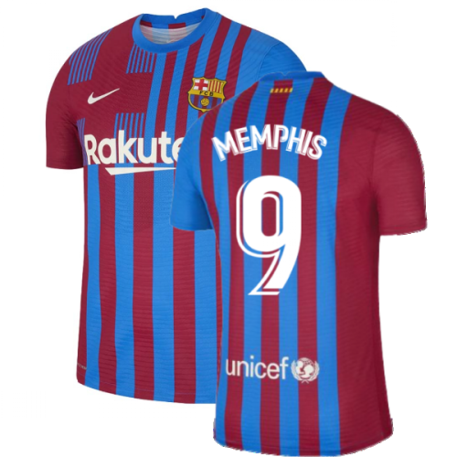 2021-2022 Barcelona Vapor Match Home Shirt (MEMPHIS 9)