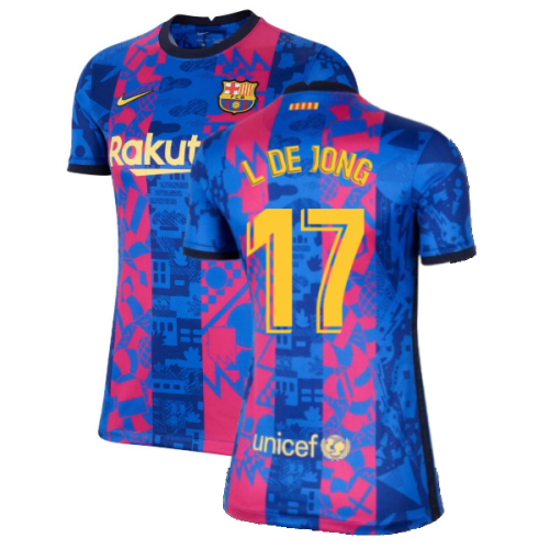 2021-2022 Barcelona Womens 3rd Shirt (L DE JONG 17)