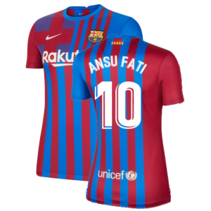 2021-2022 Barcelona Womens Home Shirt (ANSU FATI 10)