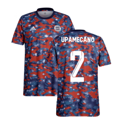 2021-2022 Bayern Munich Pre-Match Jersey (Dark Marine) - Kids (UPAMECANO 2)