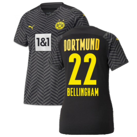 2021-2022 Borussia Dortmund Away Shirt (Ladies) (BELLINGHAM 22)