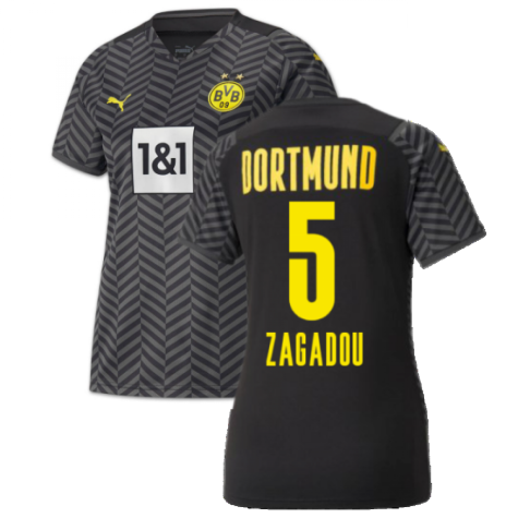 2021-2022 Borussia Dortmund Away Shirt (Ladies) (ZAGADOU 5)