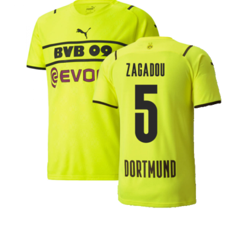 2021-2022 Borussia Dortmund CUP Shirt (Kids) (ZAGADOU 5)