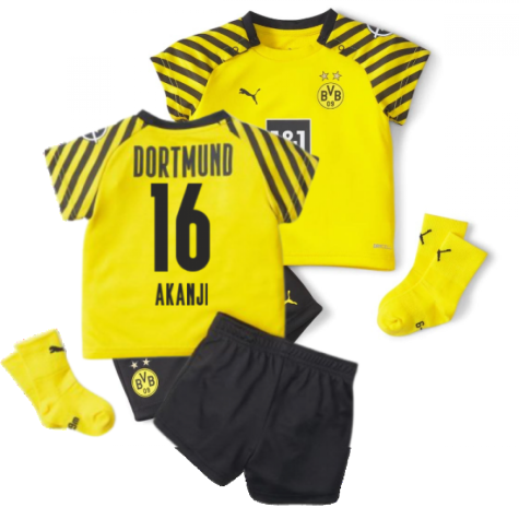 2021-2022 Borussia Dortmund Home Baby Kit (AKANJI 16)