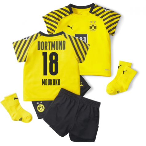 2021-2022 Borussia Dortmund Home Baby Kit (MOUKOKO 18)
