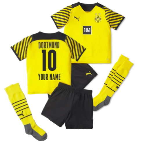 2021-2022 Borussia Dortmund Home Mini Kit (Your Name)