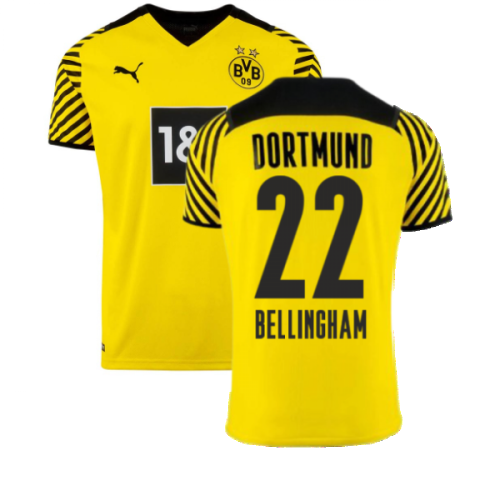 2021-2022 Borussia Dortmund Home Shirt (BELLINGHAM 22)