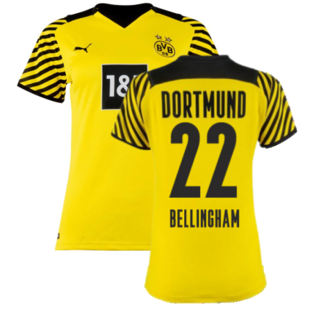 2021-2022 Borussia Dortmund Home Shirt (Ladies) (BELLINGHAM 22)