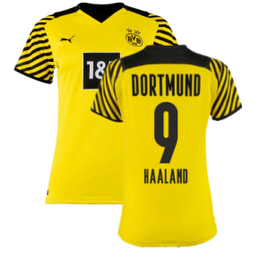 2021-2022 Borussia Dortmund Home Shirt (Ladies) (HAALAND 9)