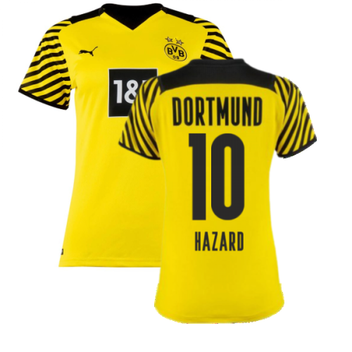 2021-2022 Borussia Dortmund Home Shirt (Ladies) (HAZARD 10)