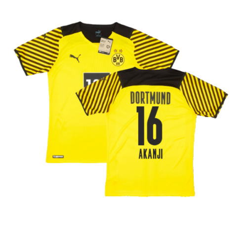 2021-2022 Borussia Dortmund Player Issue Home Shirt (AKANJI 16)