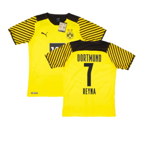 2021-2022 Borussia Dortmund Player Issue Home Shirt (REYNA 7)