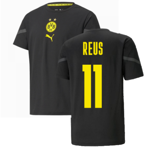 2021-2022 Borussia Dortmund Pre Match Shirt (Black) - Kids (REUS 11)