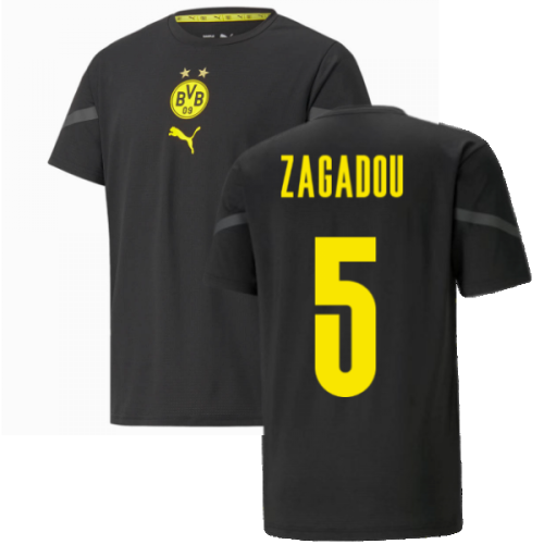 2021-2022 Borussia Dortmund Pre Match Shirt (Black) - Kids (ZAGADOU 5)