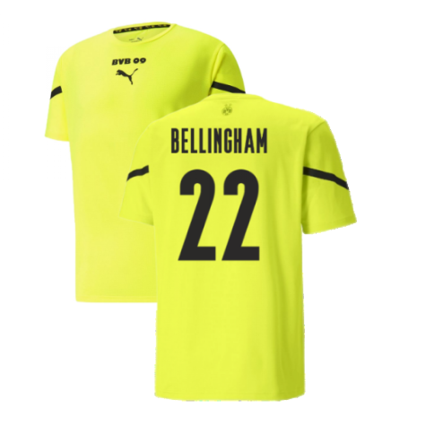 2021-2022 Borussia Dortmund Pre Match Shirt (Yellow) (BELLINGHAM 22)