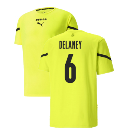 2021-2022 Borussia Dortmund Pre Match Shirt (Yellow) (DELANEY 6)