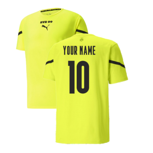 2021-2022 Borussia Dortmund Pre Match Shirt (Yellow) (Your Name)