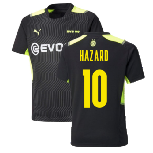 2021-2022 Borussia Dortmund Training Jersey (Black) (HAZARD 10)