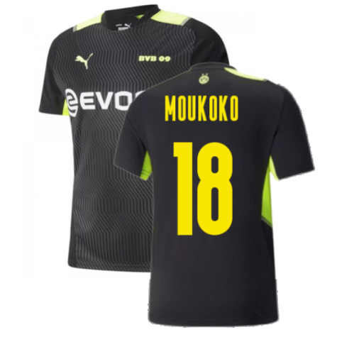 2021-2022 Borussia Dortmund Training Jersey (Black) (MOUKOKO 18)