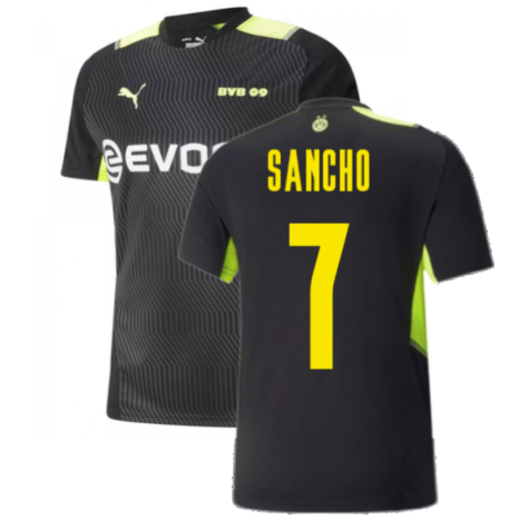 2021-2022 Borussia Dortmund Training Jersey (Black) (SANCHO 7)