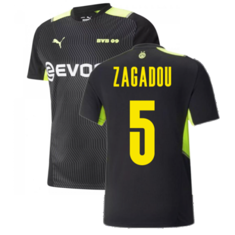 2021-2022 Borussia Dortmund Training Jersey (Black) (ZAGADOU 5)