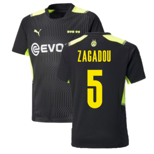 2021-2022 Borussia Dortmund Training Jersey (Black) (ZAGADOU 5)