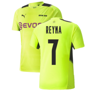 2021-2022 Borussia Dortmund Training Jersey (Yellow) (REYNA 7)