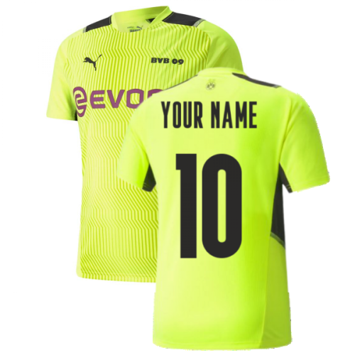 2021-2022 Borussia Dortmund Training Jersey (Yellow) (Your Name)