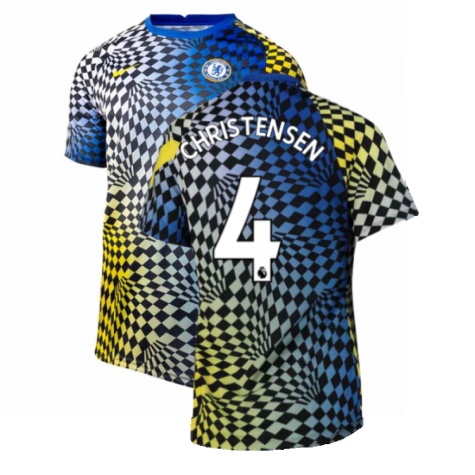 2021-2022 Chelsea Dry Pre-Match Training Shirt (Blue) (CHRISTENSEN 4)