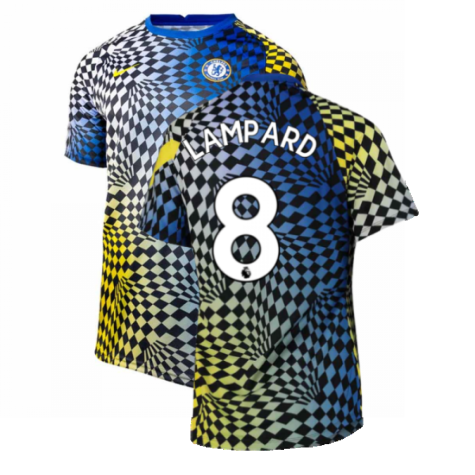 2021-2022 Chelsea Dry Pre-Match Training Shirt (Blue) (LAMPARD 8)