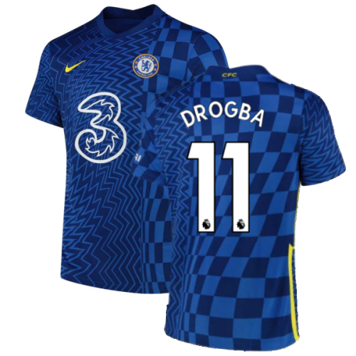 2021-2022 Chelsea Home Shirt (Kids) (DROGBA 11)