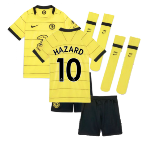 2021-2022 Chelsea Little Boys Away Mini Kit (HAZARD 10)