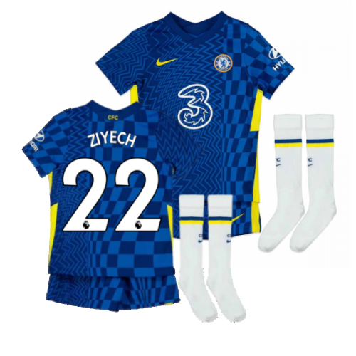 2021-2022 Chelsea Little Boys Home Mini Kit (ZIYECH 22)