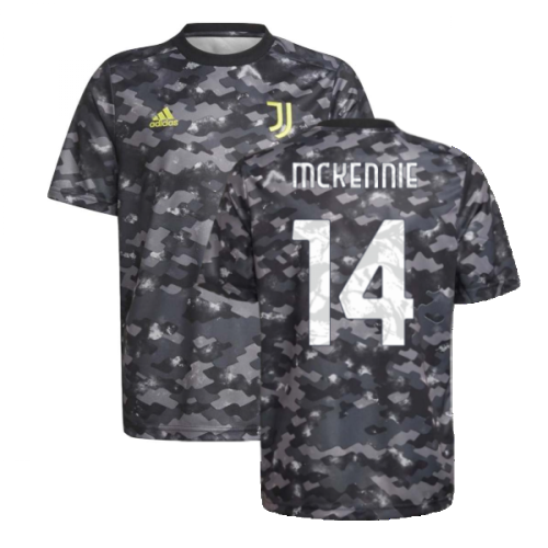 2021-2022 Juventus Pre-Match Training Shirt (Grey) (McKENNIE 14)