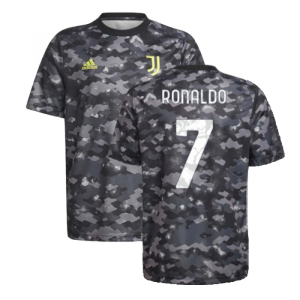 2021-2022 Juventus Pre-Match Training Shirt (Grey) (RONALDO 7)