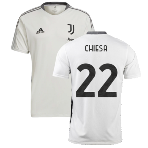 2021-2022 Juventus Training Shirt (White) (CHIESA 22)