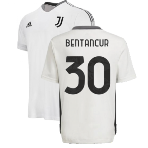 2021-2022 Juventus Training Shirt (White) - Kids (BENTANCUR 30)