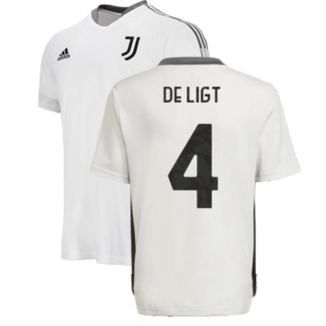 2021-2022 Juventus Training Shirt (White) - Kids (DE LIGT 4)