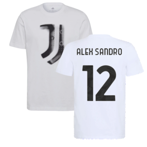 2021-2022 Juventus Training T-Shirt (White) (ALEX SANDRO 12)