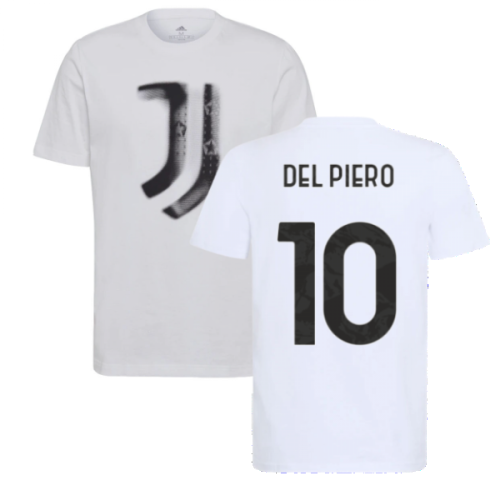 2021-2022 Juventus Training T-Shirt (White) (DEL PIERO 10)